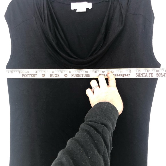 Michael Kors Black Sleeveless Cowl Neck Blouse M - Picture 10 of 13